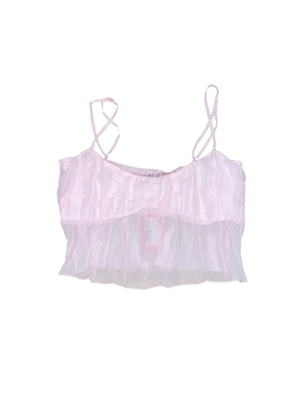 NWT beginning boutique pink cropped babydoll top